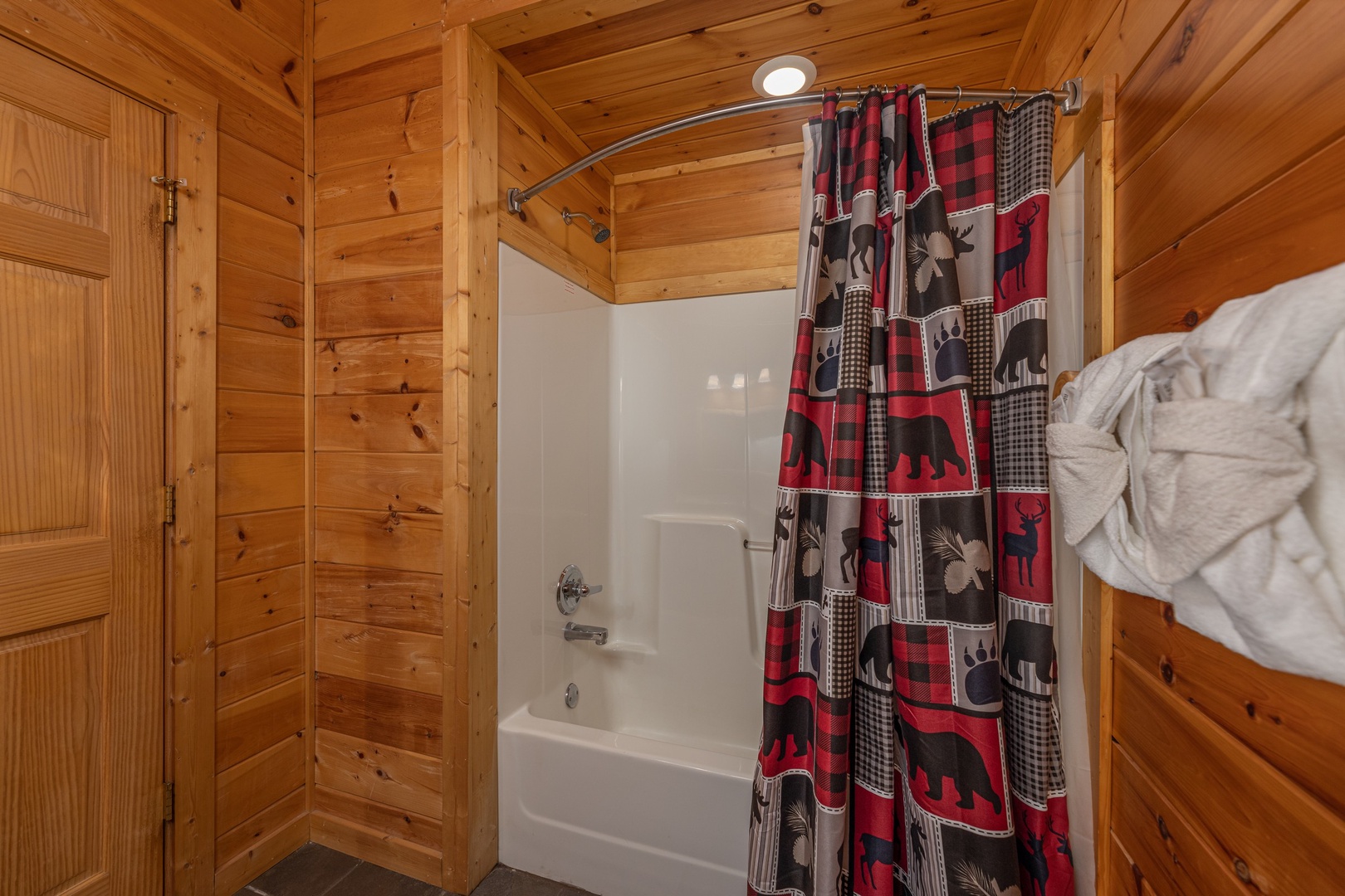 Shower at Mountain Mama, a 3 bedroom cabin rental located in pigeon forge