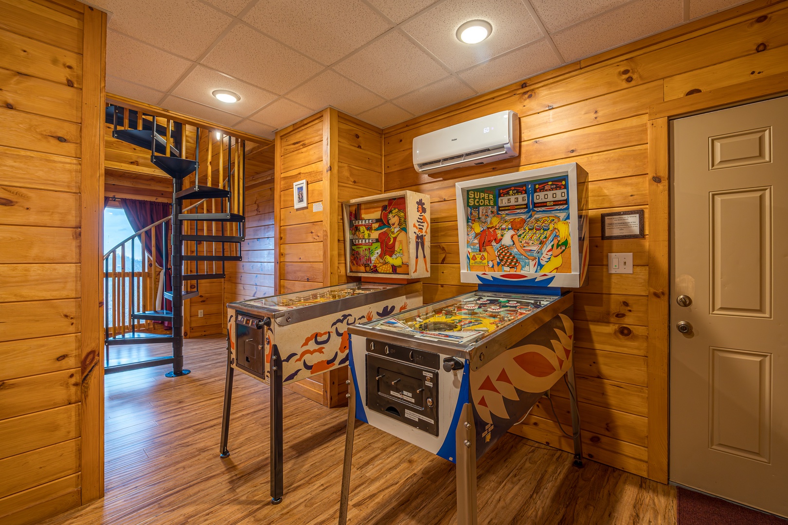 Pinball Machines at Eagle's Sunrise, a 2 bedroom cabin rental located in Pigeon Forge