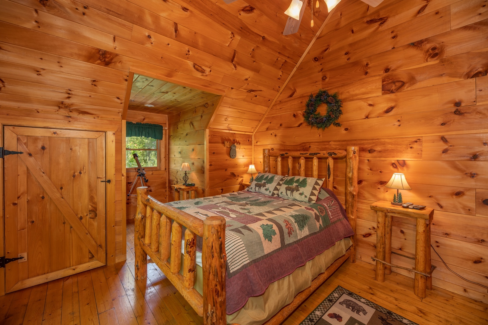 Loft bedroom at Misty Mountain Escape, a 2 bedroom cabin rental located in Gatlinburg