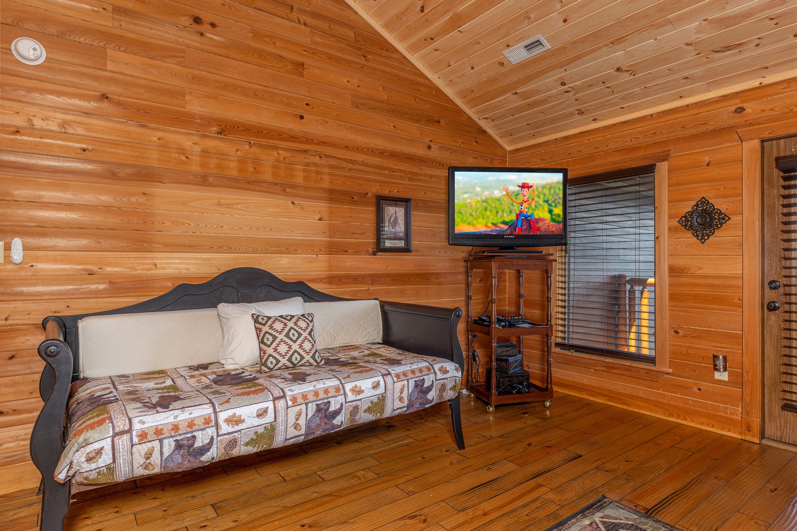 Upstairs twin bed at Sky View, A 4 bedroom cabin rental in Pigeon Forge