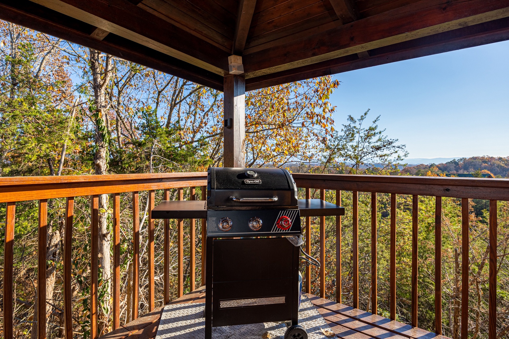 Gas Grill at Top Of The Way, a 2 bedroom cabin rental located in pigeon forge