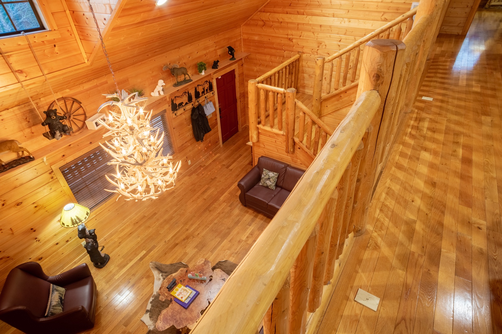 View from the loft at 3 Crazy Cubs, a 5 bedroom cabin rental located in pigeon forge