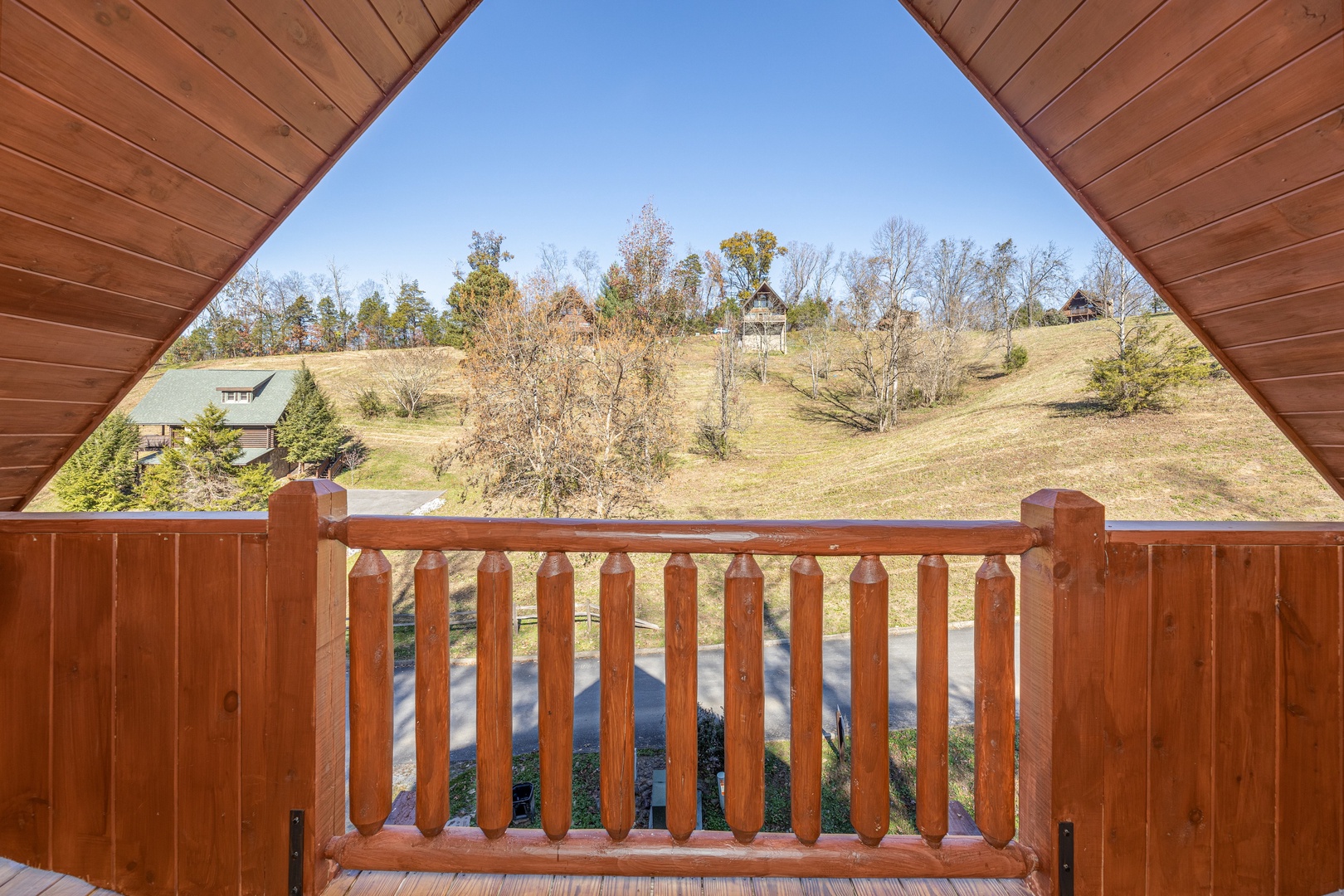 View from the upper deck at A Beary Nice Cabin, a 2 bedroom cabin rental located in Pigeon Forge