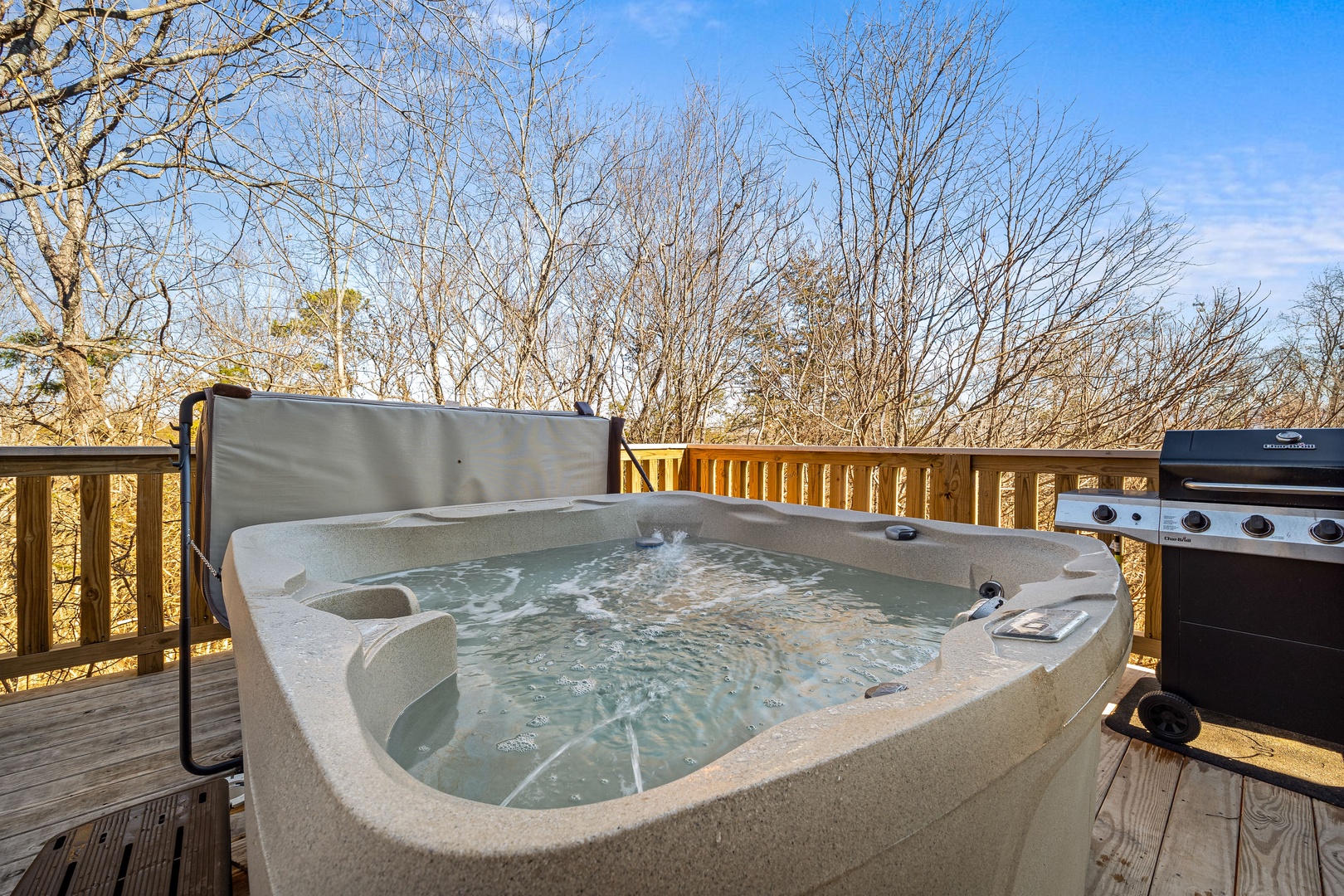 Hot Tub close up at Moose Lodge, a 4 bedroom cabin rental located in Sevierville
