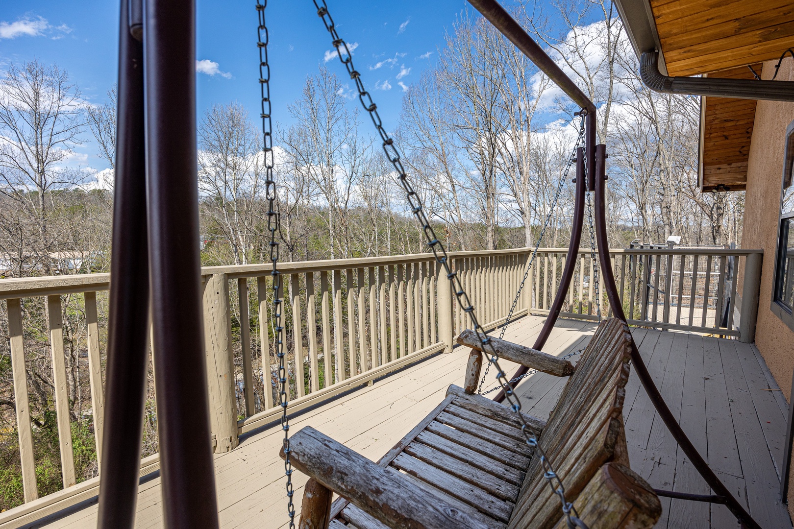 Swing on Deck at Hoop Dreams Lodge