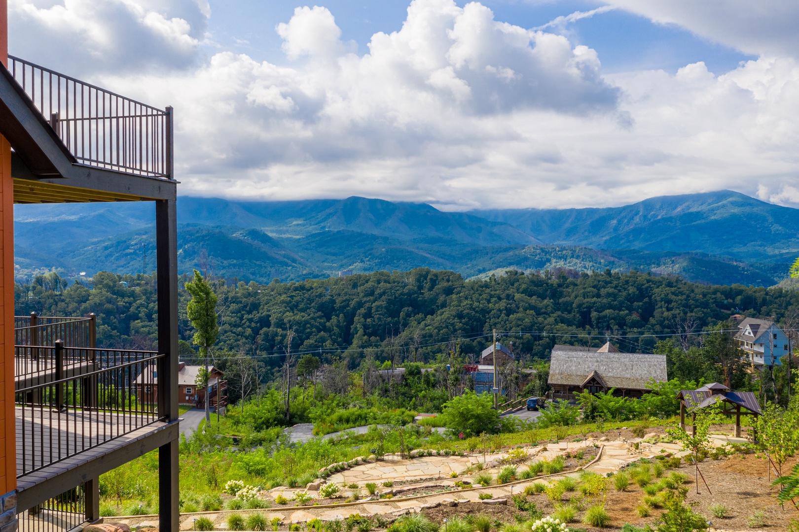 Mountain views at Mountain Celebration, a 4 bedroom cabin rental located in Gatlinburg
