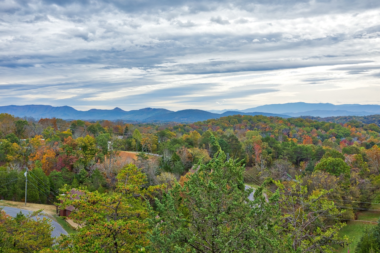 Mountain view at Eagle's Nest, a 2-bedroom cabin rental located in Sevierville