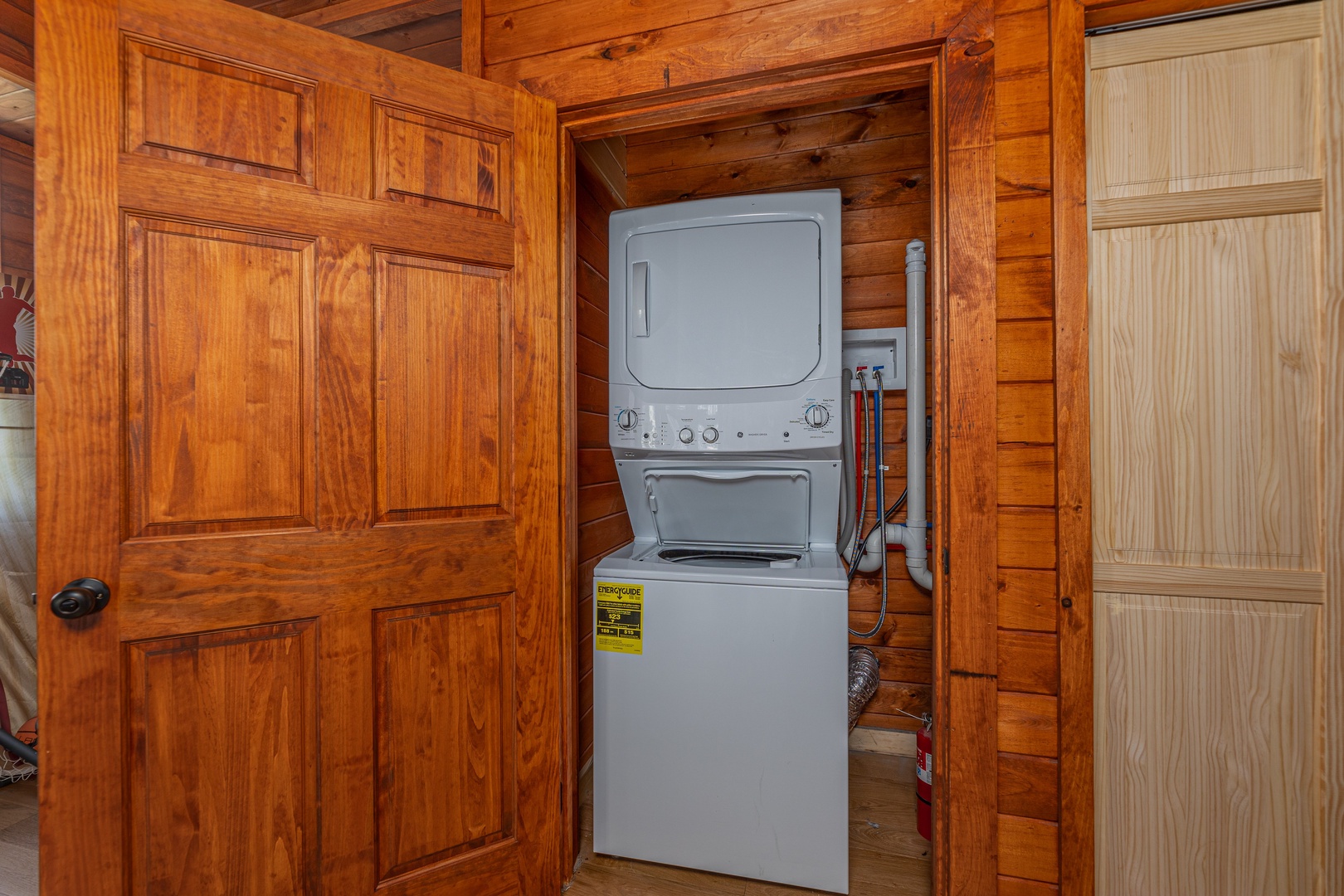 Washer and dryer combo at Sky View, A 4 bedroom cabin rental in Pigeon Forge