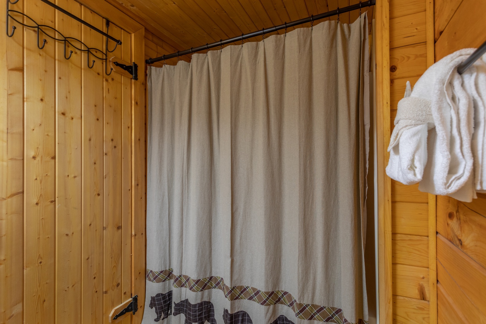 Bathroom at Lazy Mountain Retreat, a 1 bedroom cabin rental located in Gatlinburg