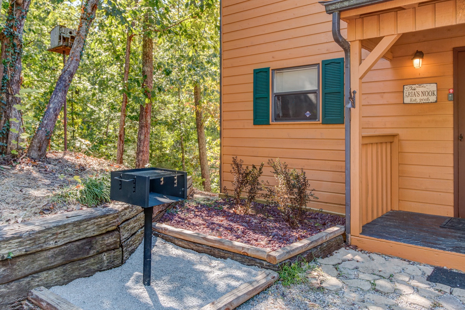 Charcoal grill at Magic Moments, a 2 bedroom cabin rental located in Pigeon Forge