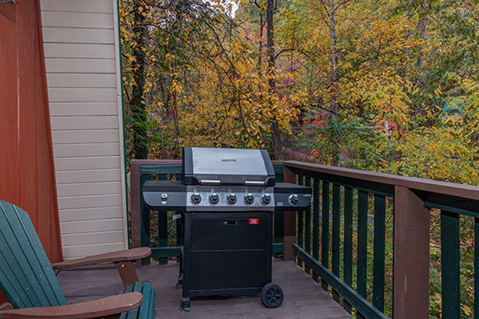 Gas grill at Without A Paddle, a 3 bedroom cabin rental located in Gatlinburg