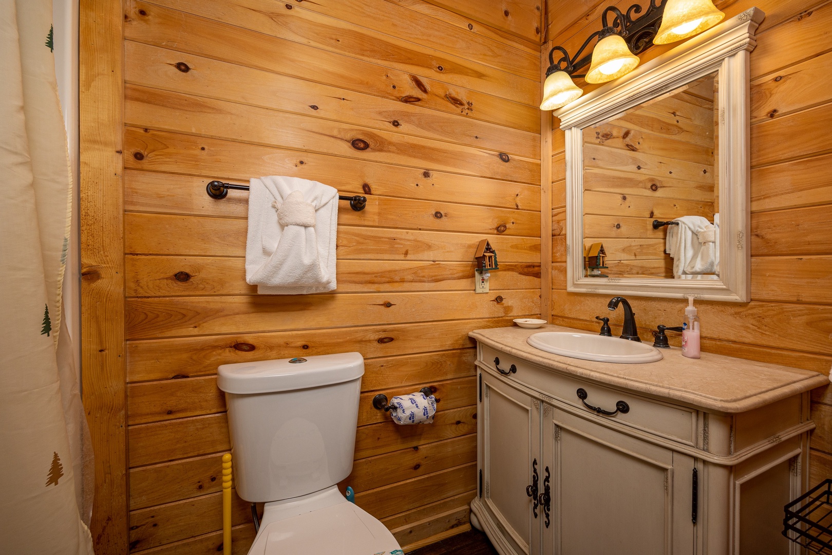 Second Bathroom at Eagle's Nest, a 2 bedroom cabin rental located in Sevierville