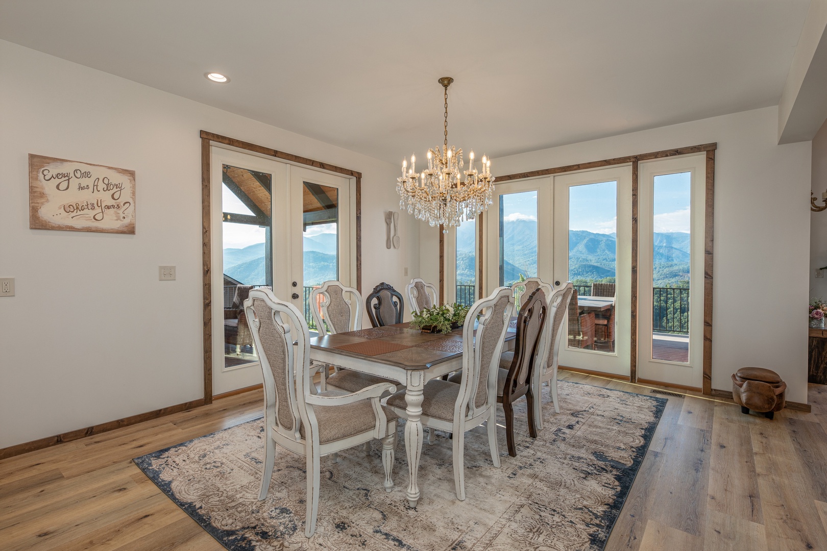 Dining space at Mountain Celebration, a 4 bedroom cabin rental located in Gatlinburg