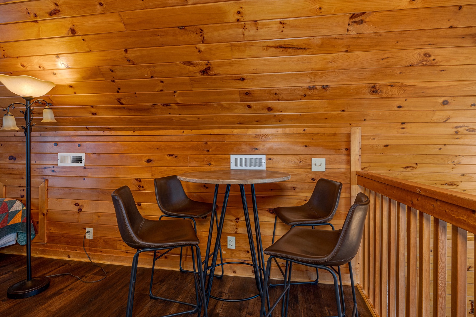 Loft Seating at Eagle's Nest, a 2 bedroom cabin rental located in Sevierville