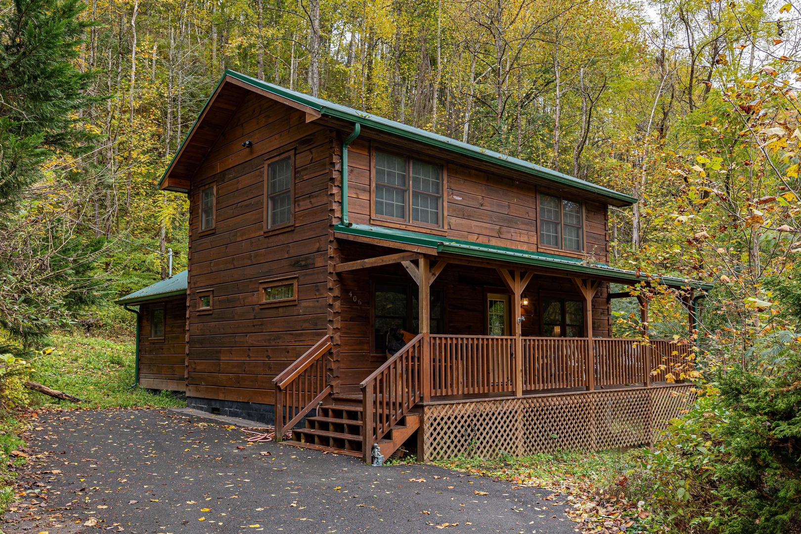 Front Exterior of Tammy's Place At Baskins Creek, a 2 bedroom cabin rental located in gatlinburg