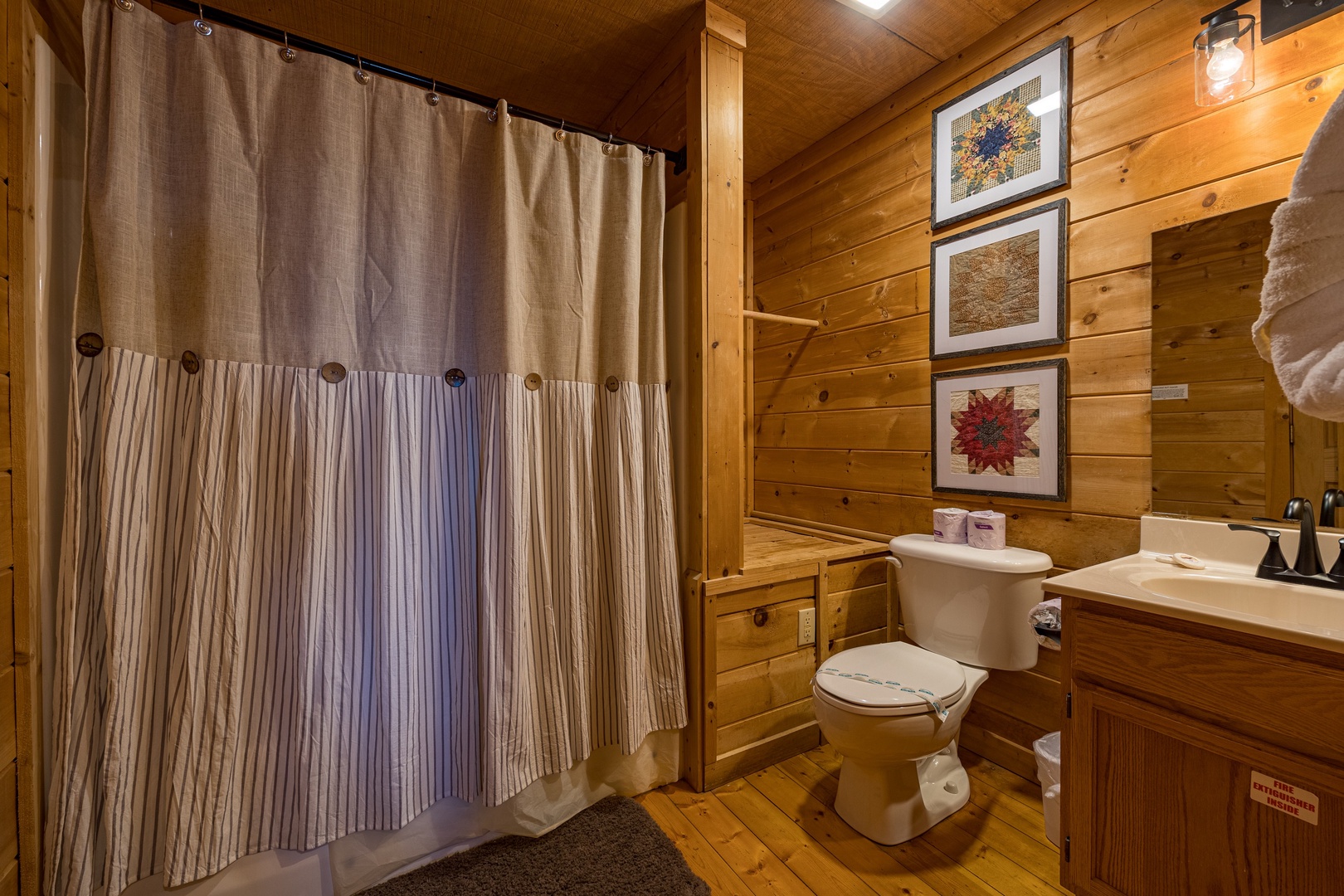 Second bathroom at Sunny Side Up, a 2 bedroom cabin rental located in Gatlinburg
