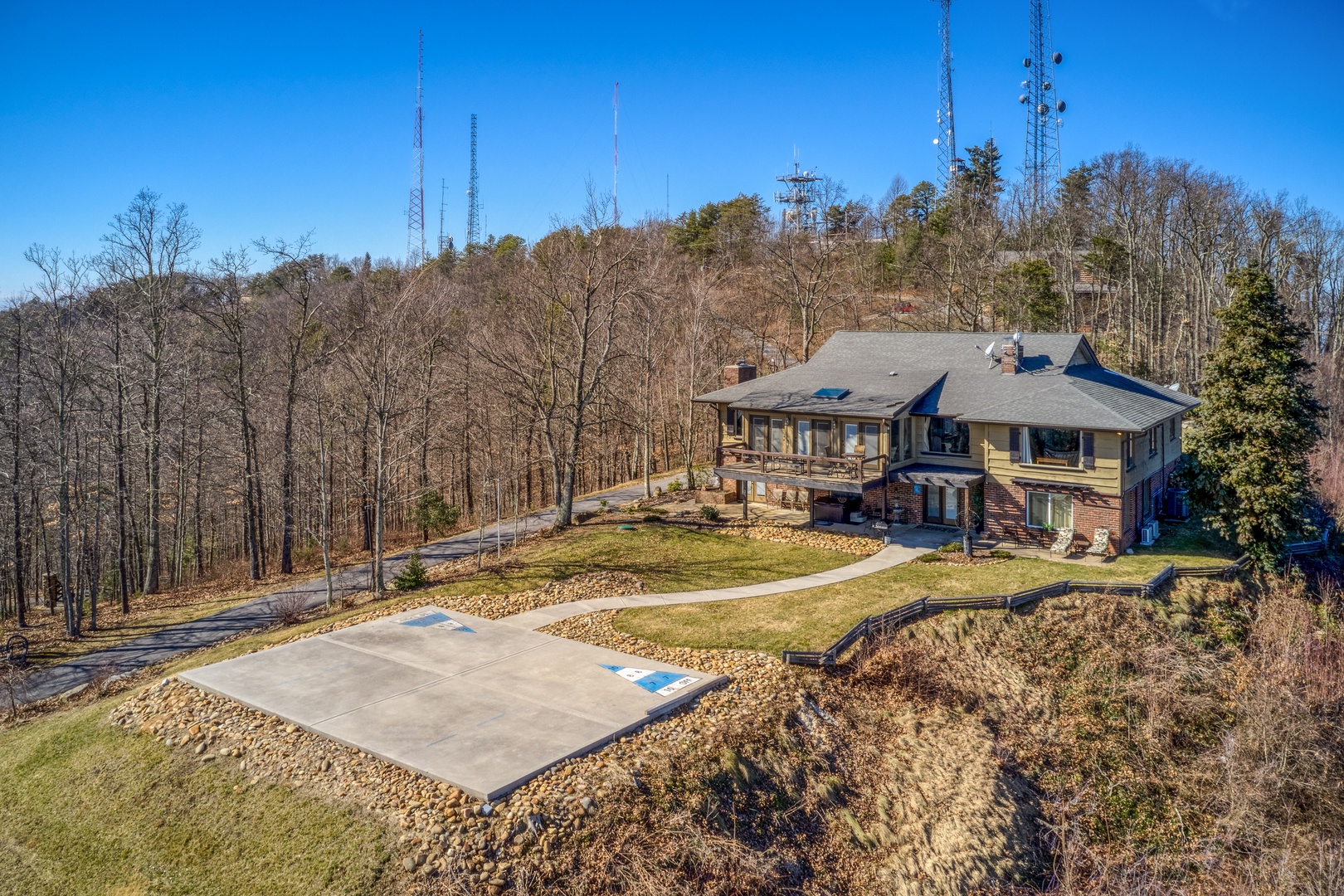 The summit of Bluff Mountain behind Best View Ever! A 5 bedroom cabin rental in Pigeon Forge