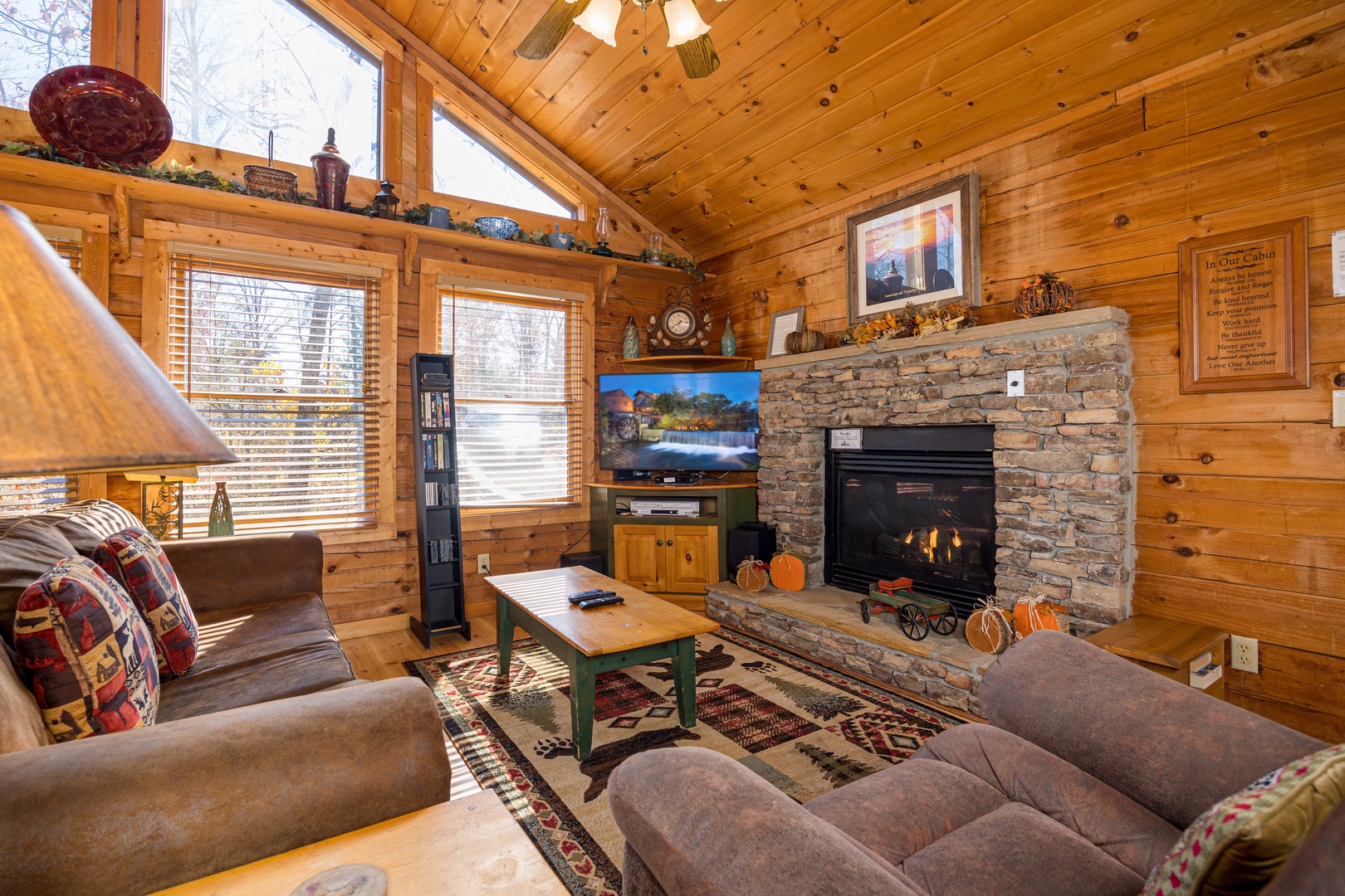 Fireplace in Livingroom at A Trinity View