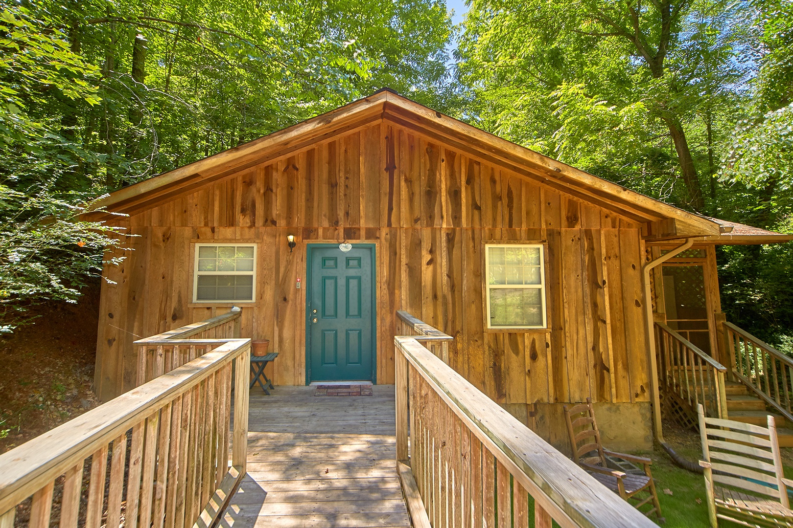 Entry way at at Dream Catcher, a 1-bedroom cabin rental located in Pigeon Forge