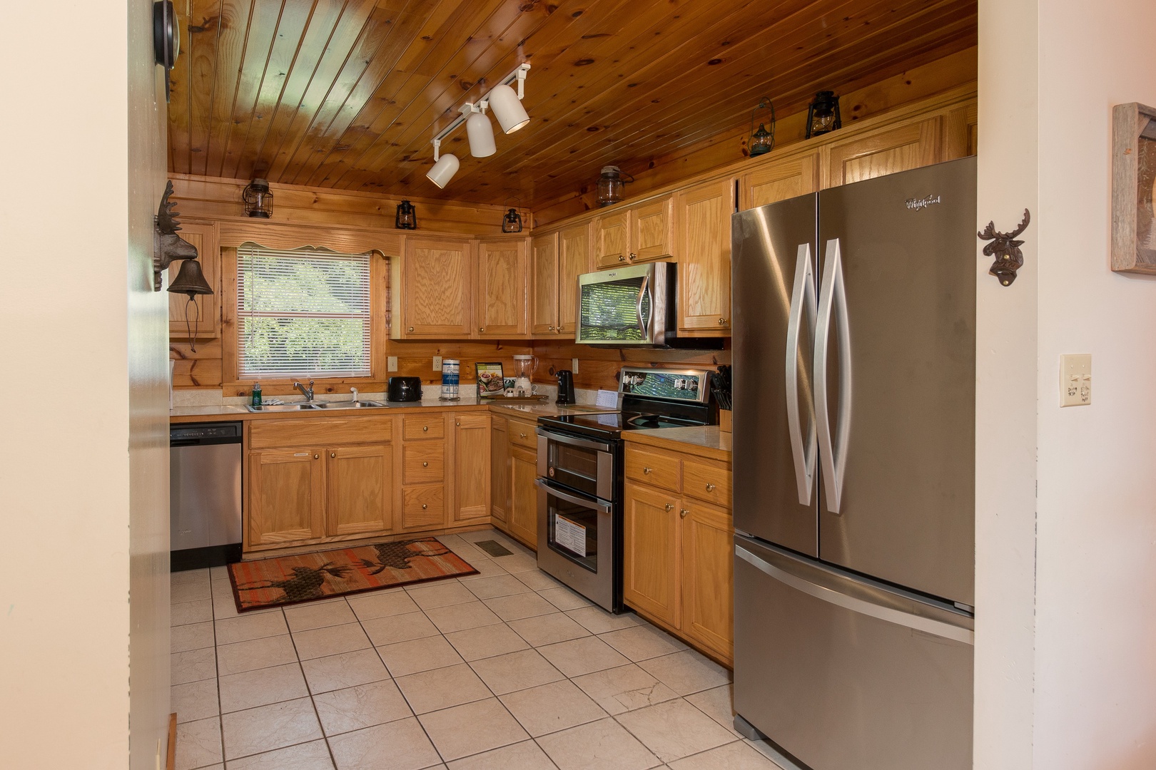 Kitchen with stainless appliances at Moose Lodge, a 4 bedroom cabin rental located in Sevierville