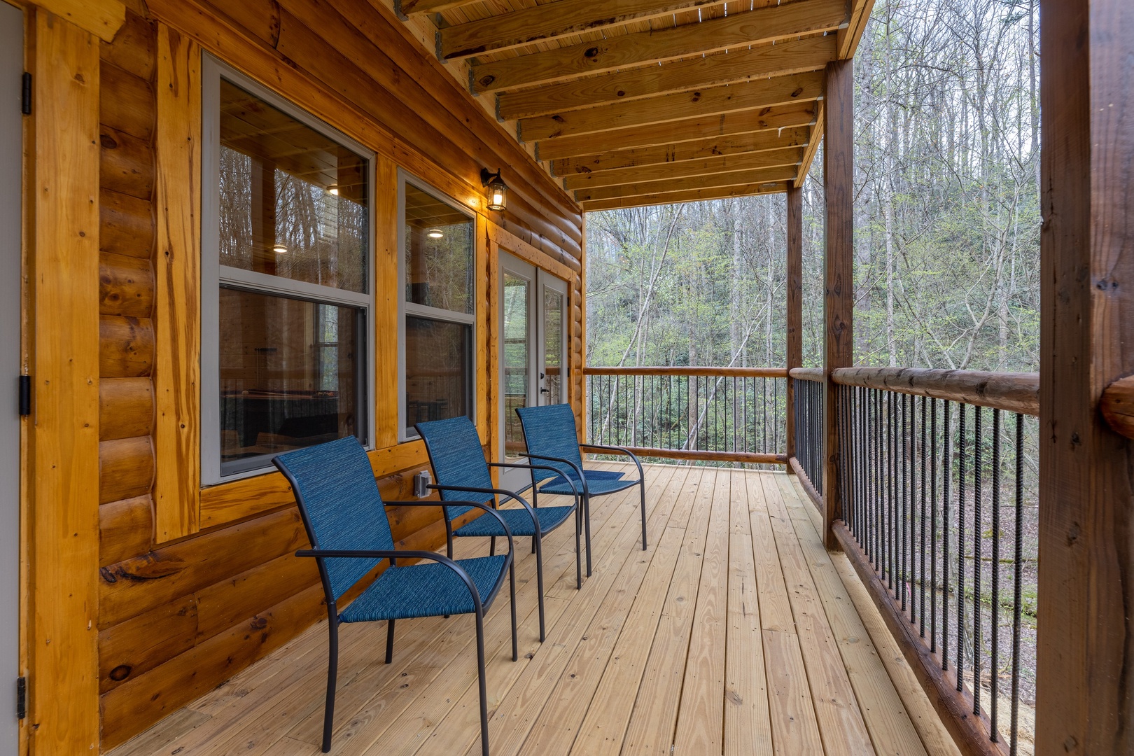 Deck chairs at Poolin Around, a 2 bedroom cabin rental located in Gatlinburg