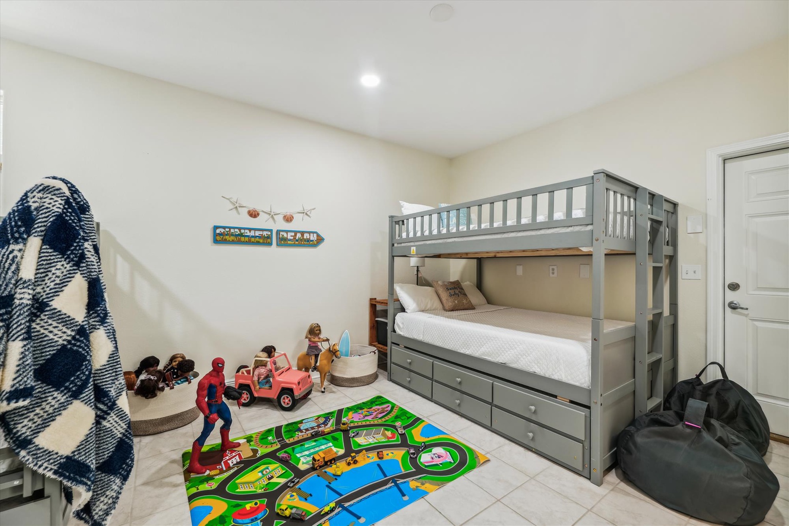 Yellow House play room bunk beds