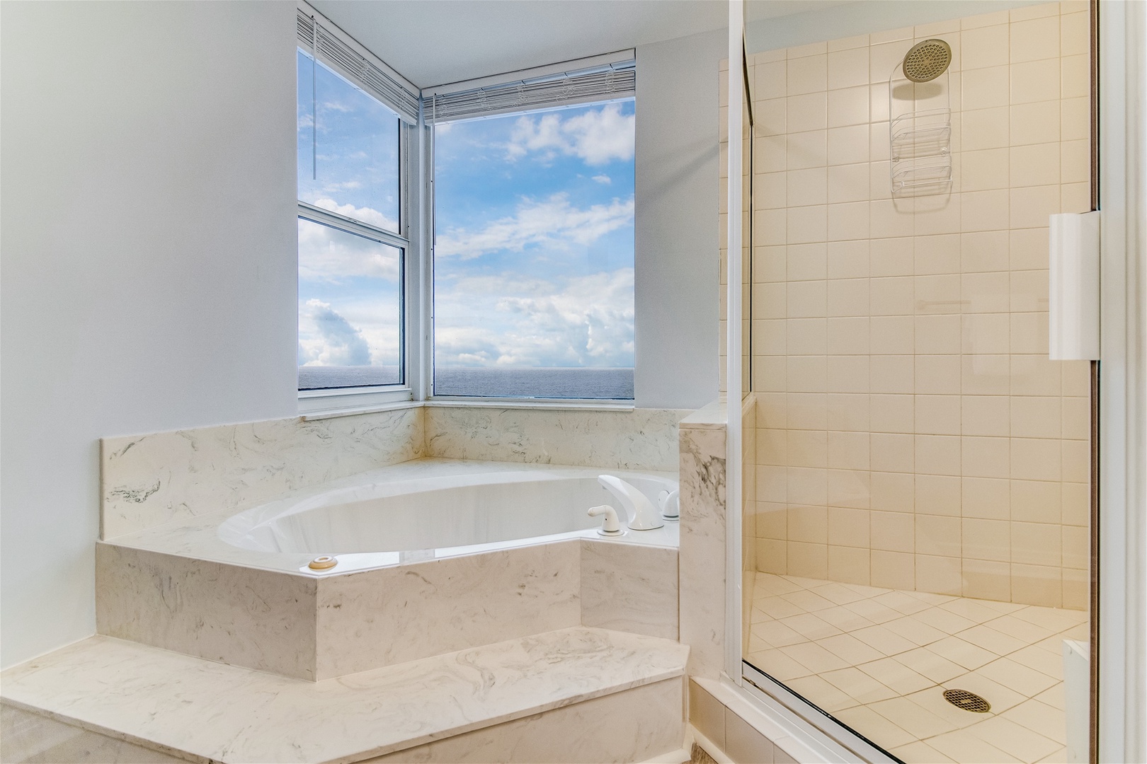 Beach Colony West 14B Master Bathroom Tub and Glass Shower