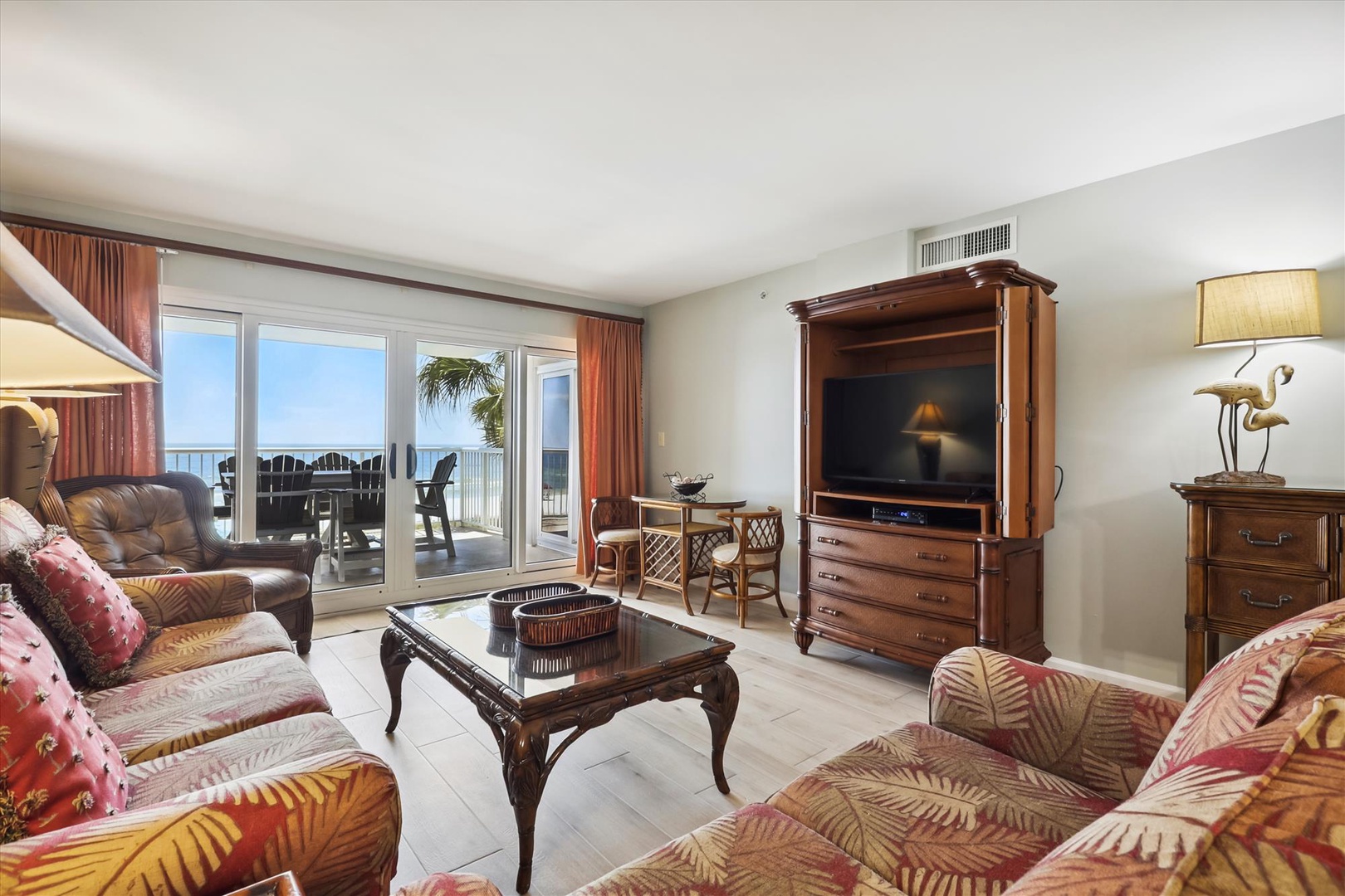 Sandy Key Resort 236 Living Room to Balcony