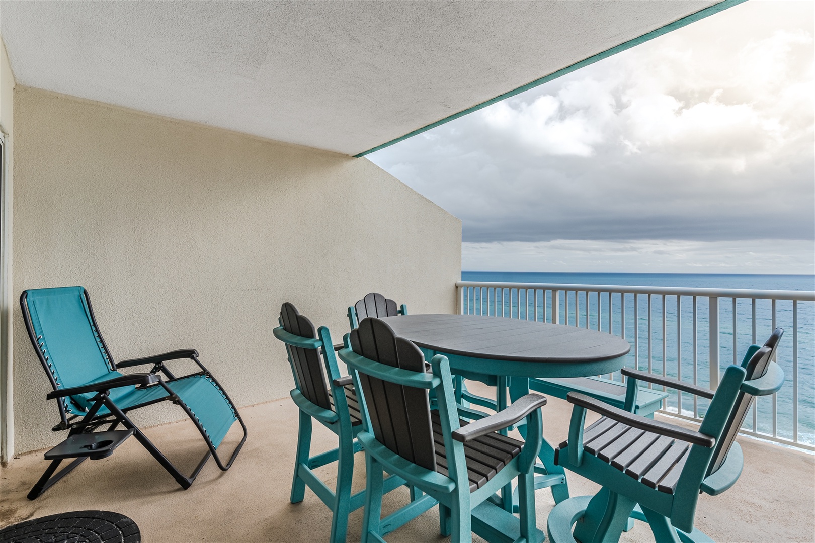 Sandy Key 826 Beach View Balcony with Table and Chairs