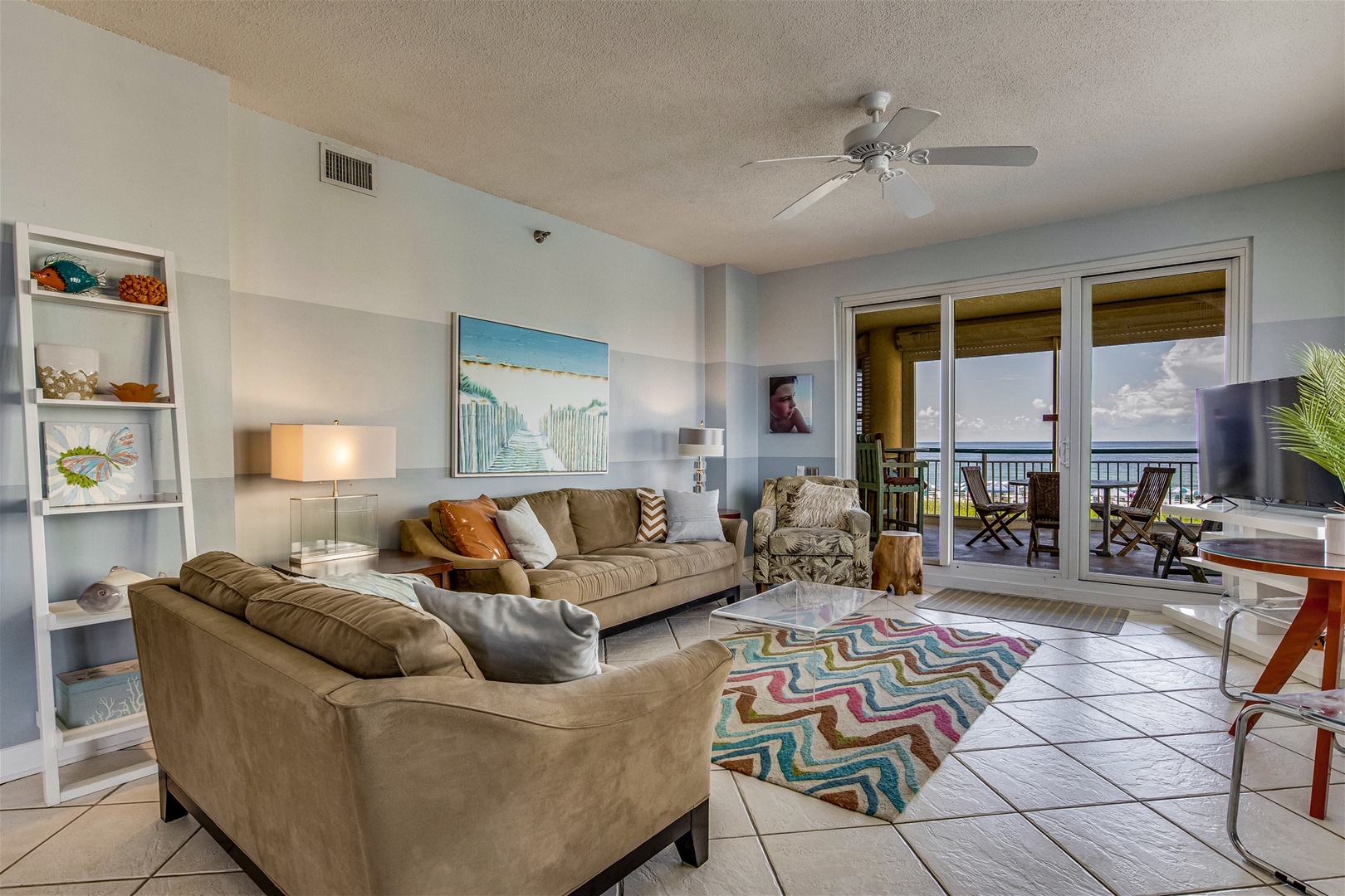 Beach Colony Tower 2D Living Room With Deck Access