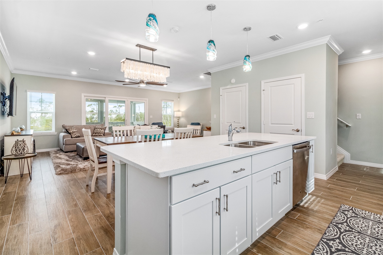 Lost Key Hip Nautic South Kitchen Counter and Sink