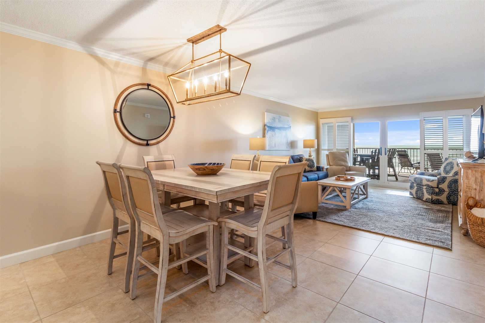 Sandy Key 238 Dining Room and Living Room