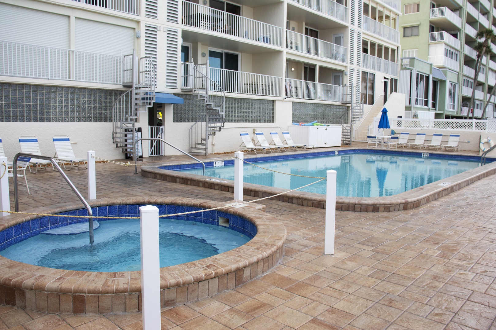 Hot tub and heated pool