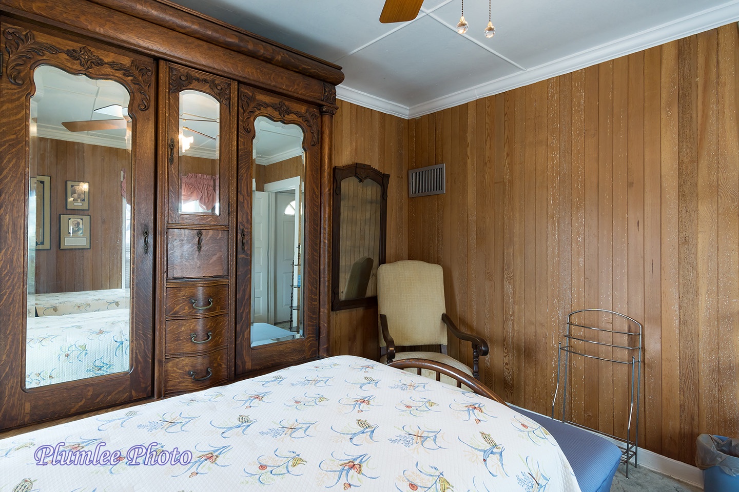 2nd Floor, Bedroom 3 has a large antique armoire.