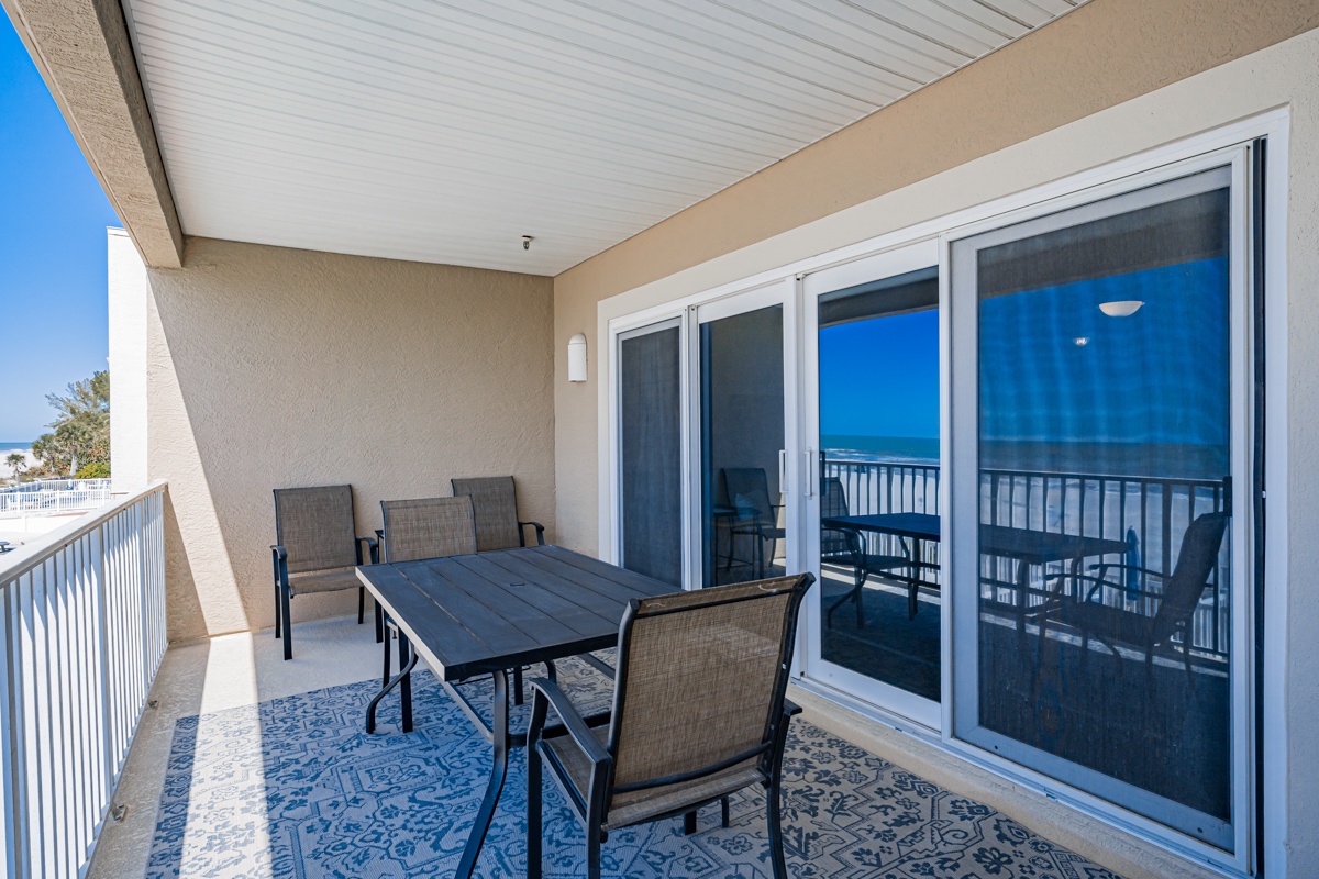 Relax on your private balcony with ocean views, perfect for morning coffee or evening meals al fresco.