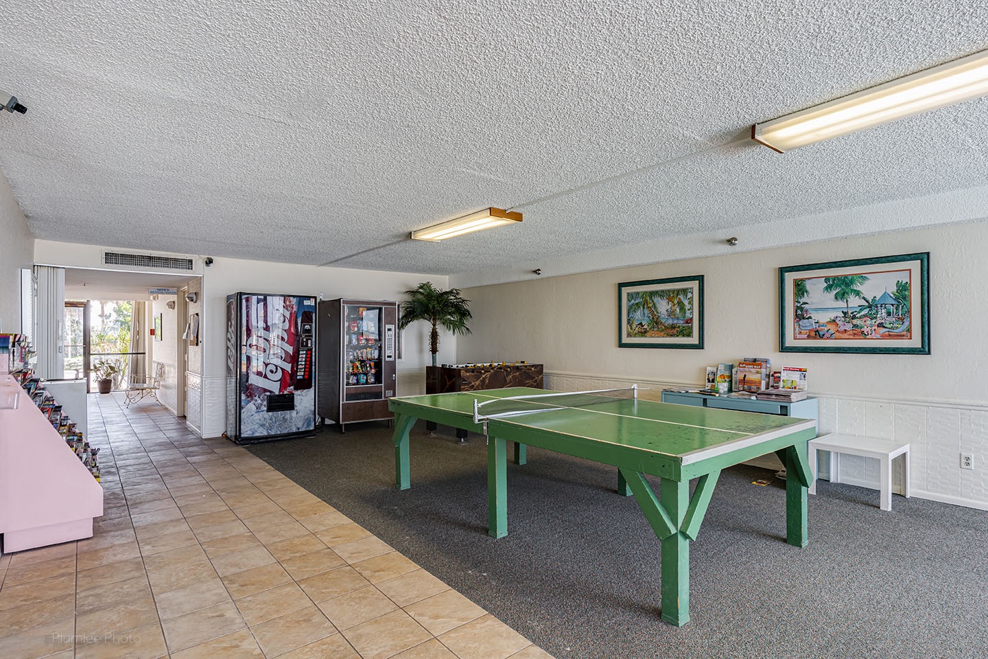 Community room ping pong table