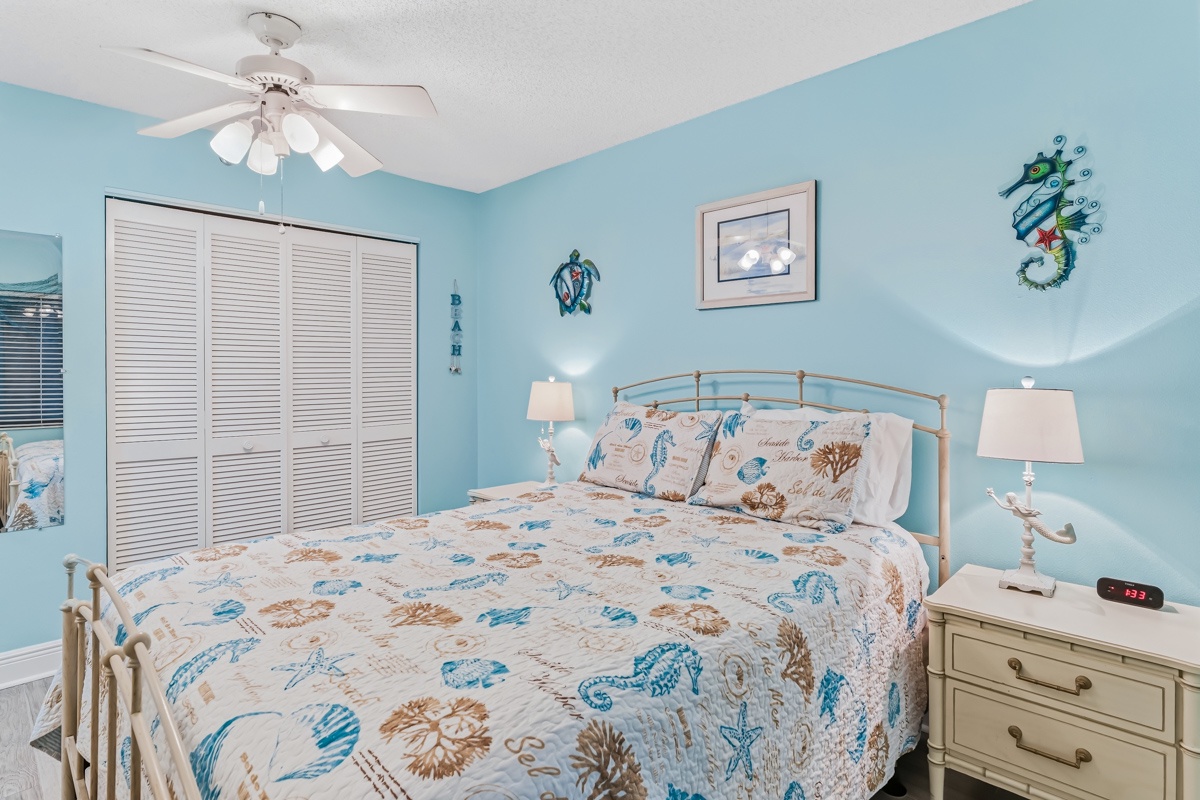2nd bedroom also has a ceiling fan for added comfort