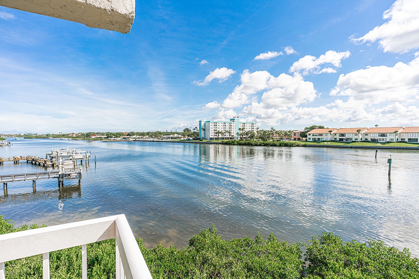 A great place to watch sunrises, boats and dolphins.