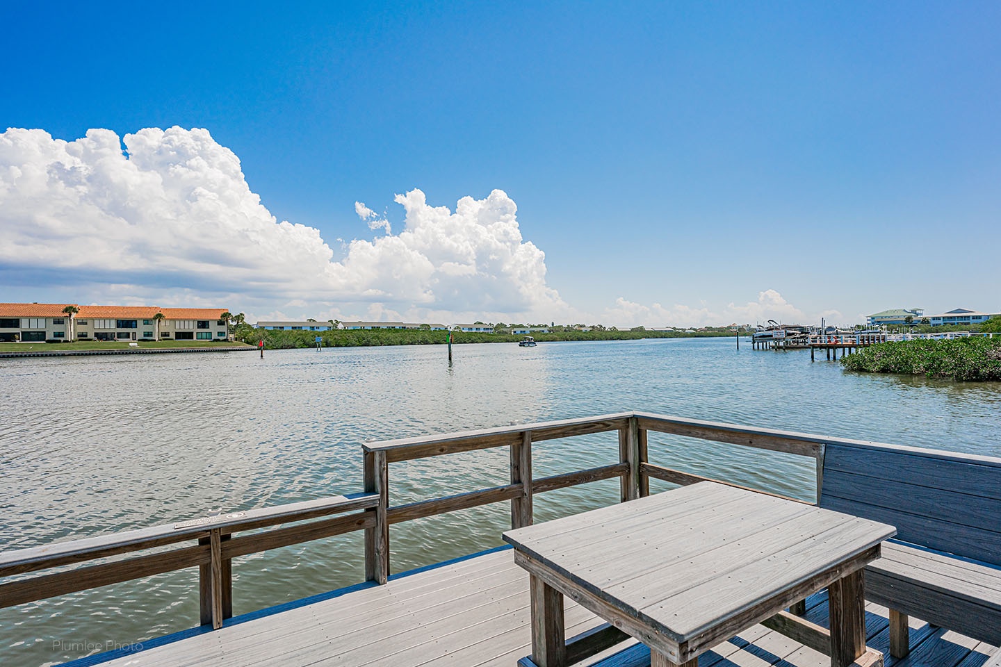 on the dock of the Intracoastal Waterway...