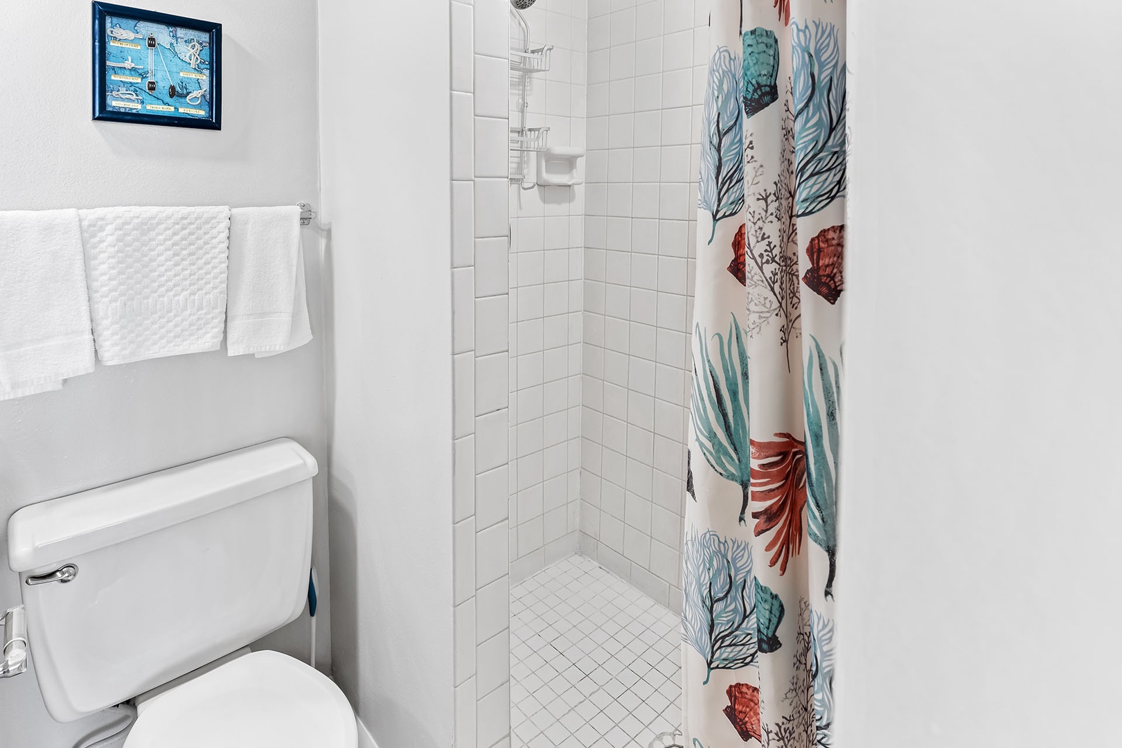 Primary ensuite has step-in shower