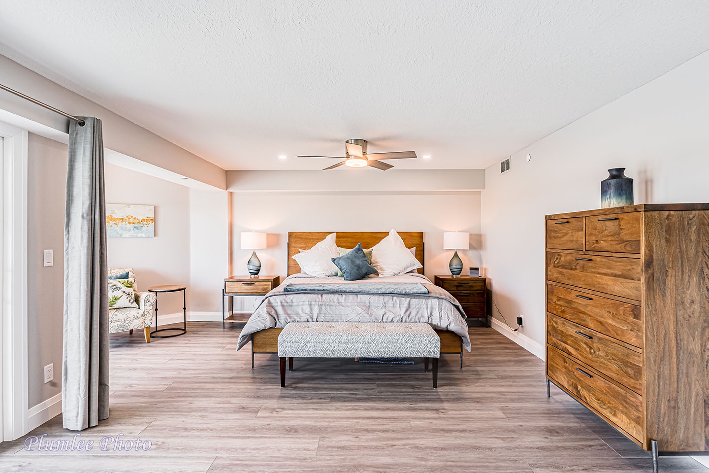 The master bedroom with King size bed.