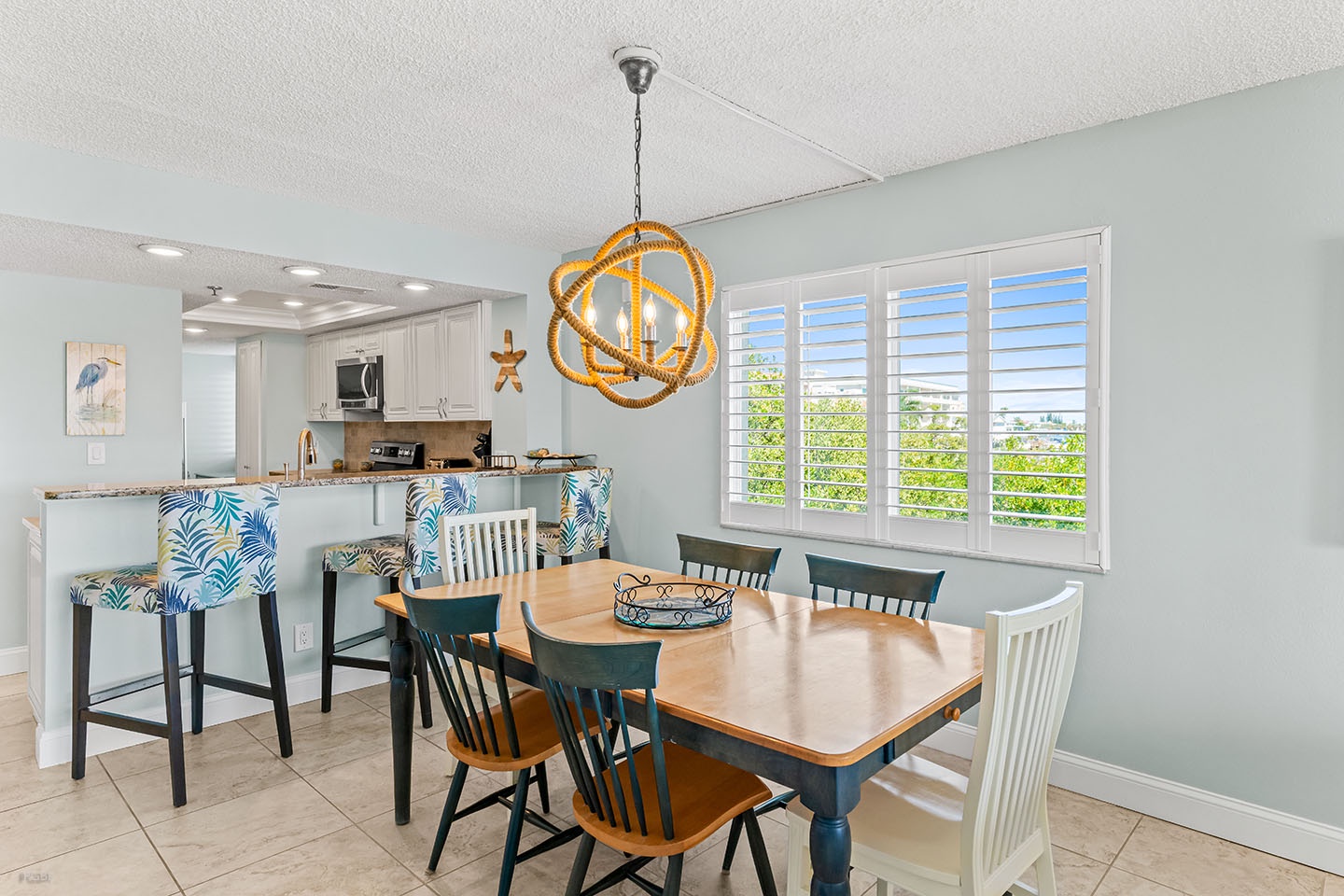 A nice, bright dining area for family dinners.