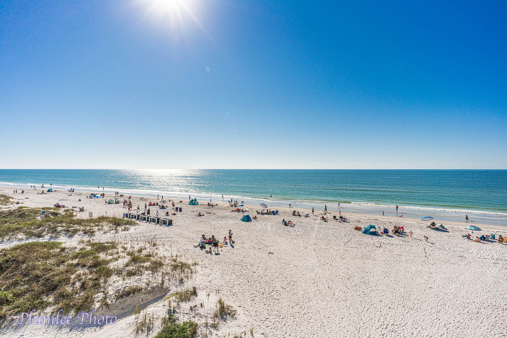 Looking slightly southward down beach