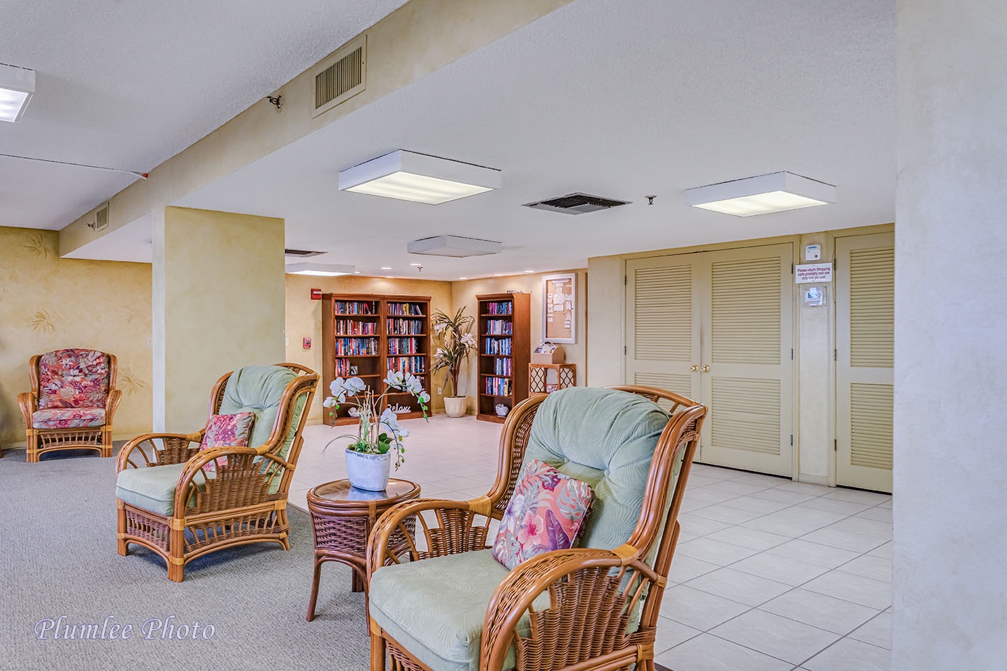 Comfortable seating in the lobby's common area.