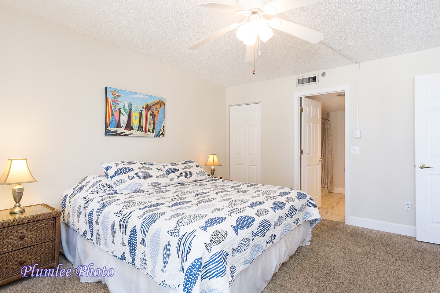 Master bedroom with ensuite bathroom