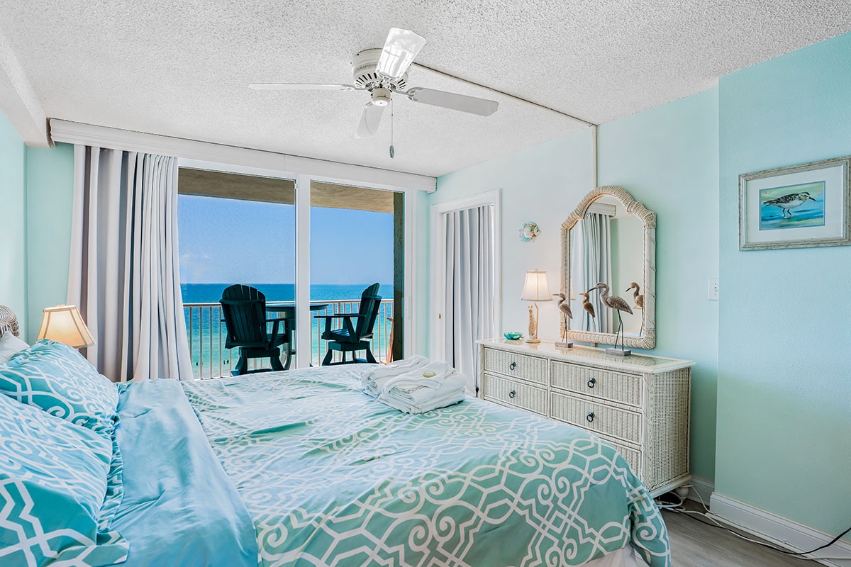Wake up to stunning ocean views from your bed, then step onto your private balcony for morning coffee with endless blue horizons.