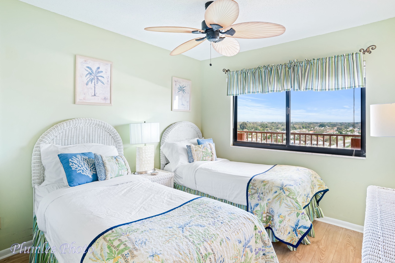 Third bedroom with two twins and lots of natural light