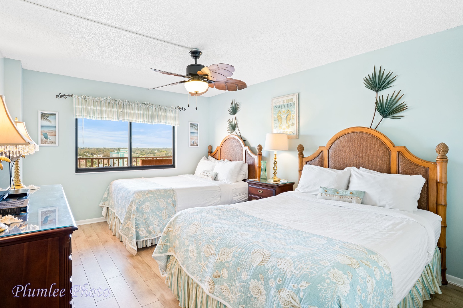 Generously sized second bedroom  with Intracoastal view