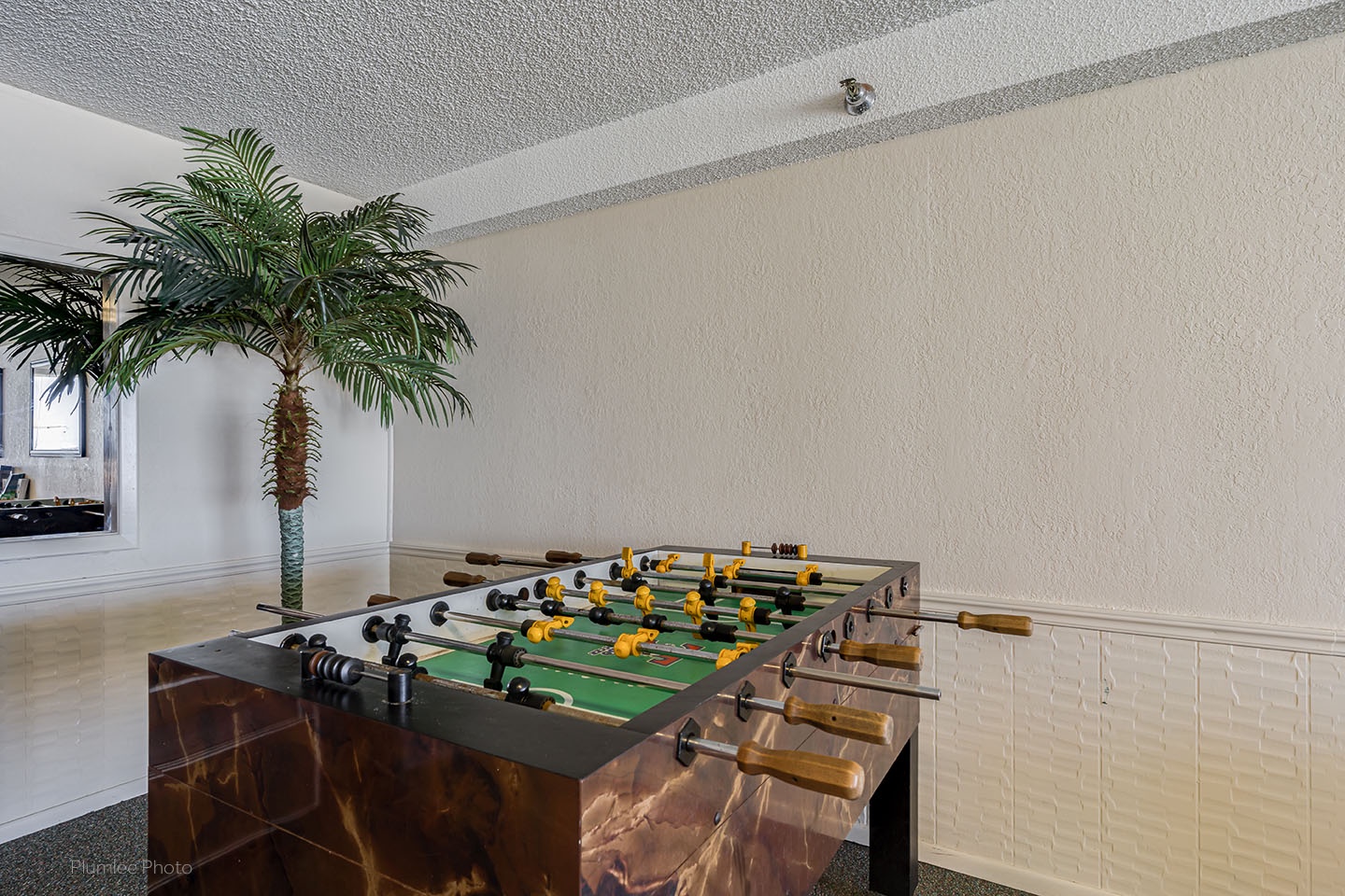 The fusball table in the Community Room