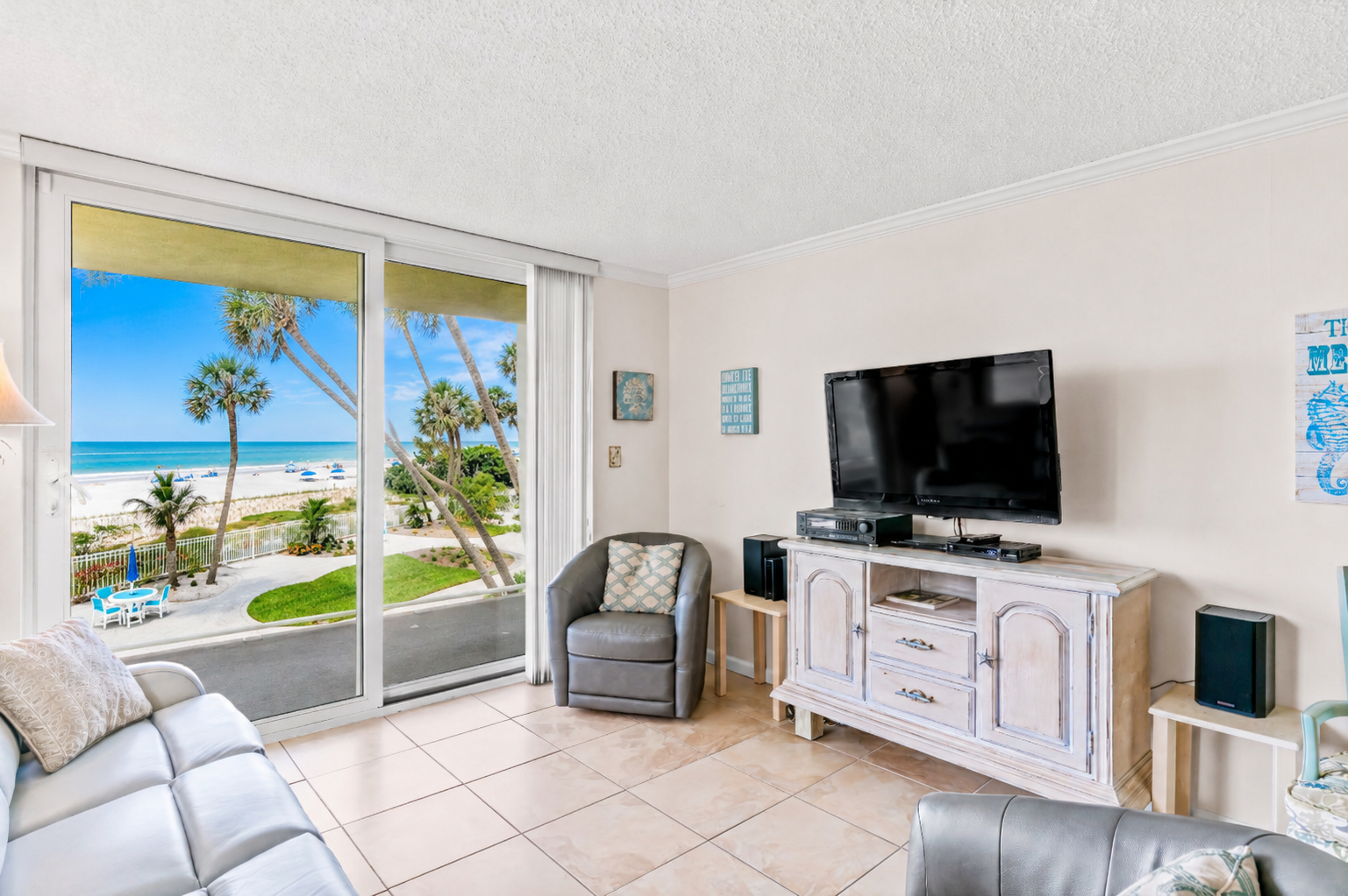Gulf front living room